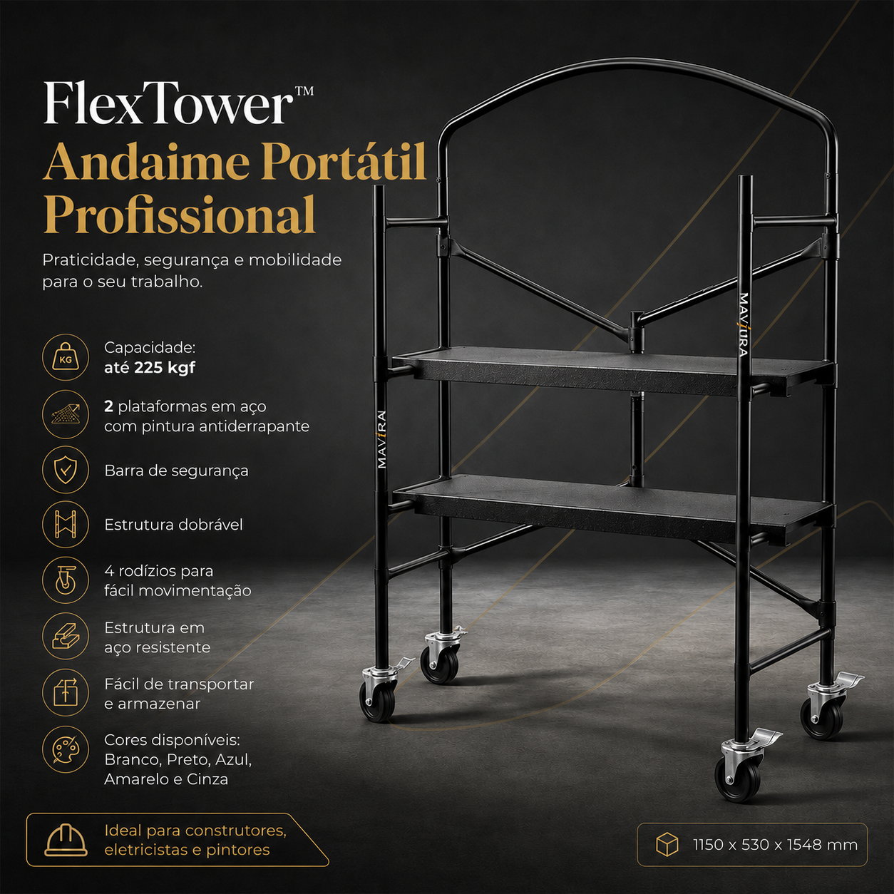 FlexTower™ Andaime Portátil Profissional