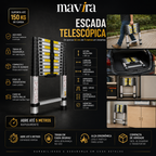 ElevaPro™ - Escada Telescópica Profissional (5 METROS)