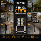 ElevaPro™ - Escada Telescópica Profissional (5 METROS)